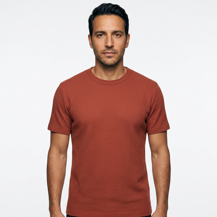 Camiseta Waffle - Rojo - Frente
