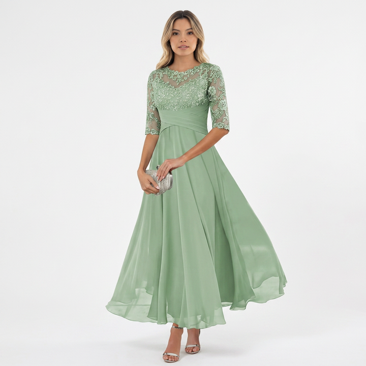 Vestido Encaje - Verde - Frente