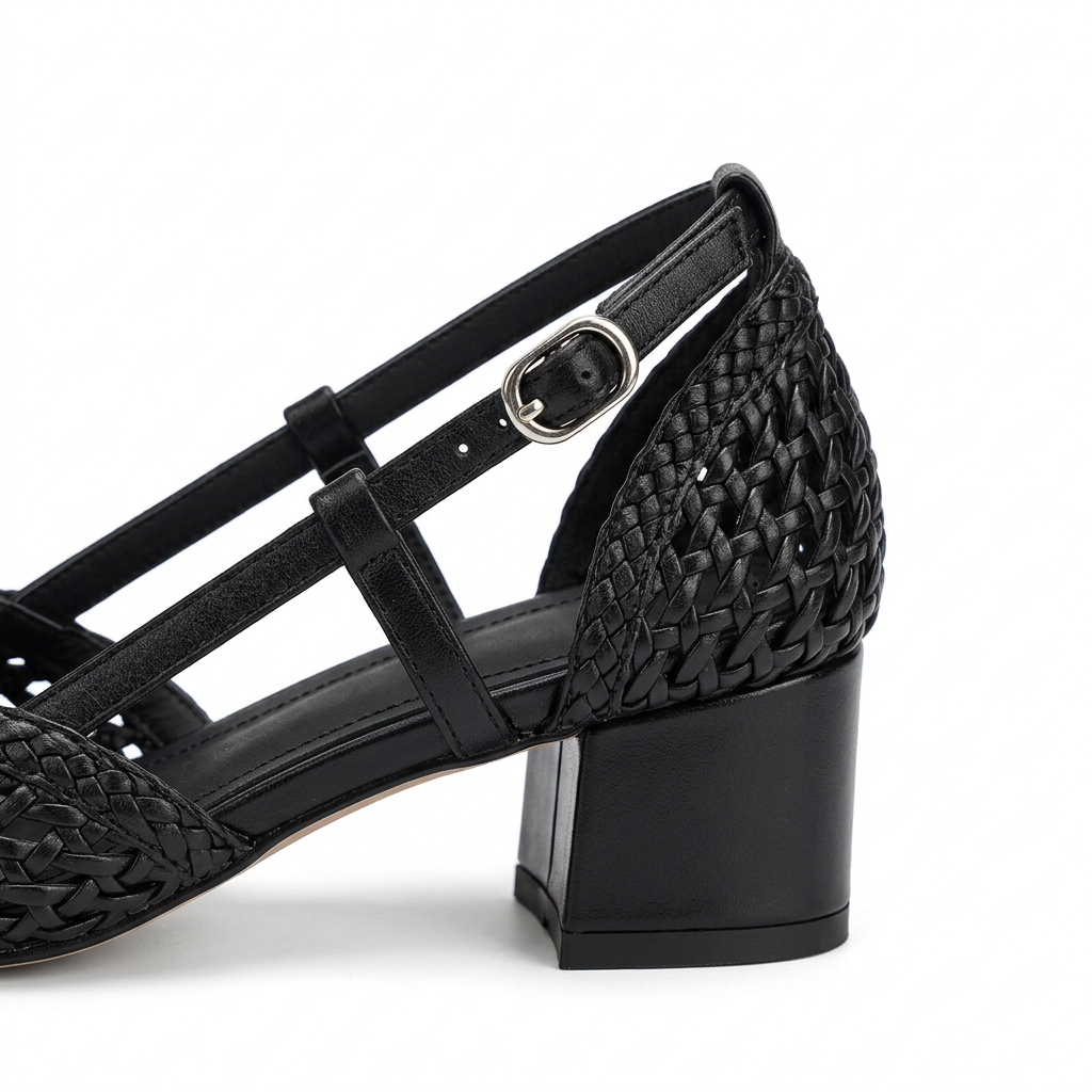 Sandalias Slingback - Negro - Pormenor