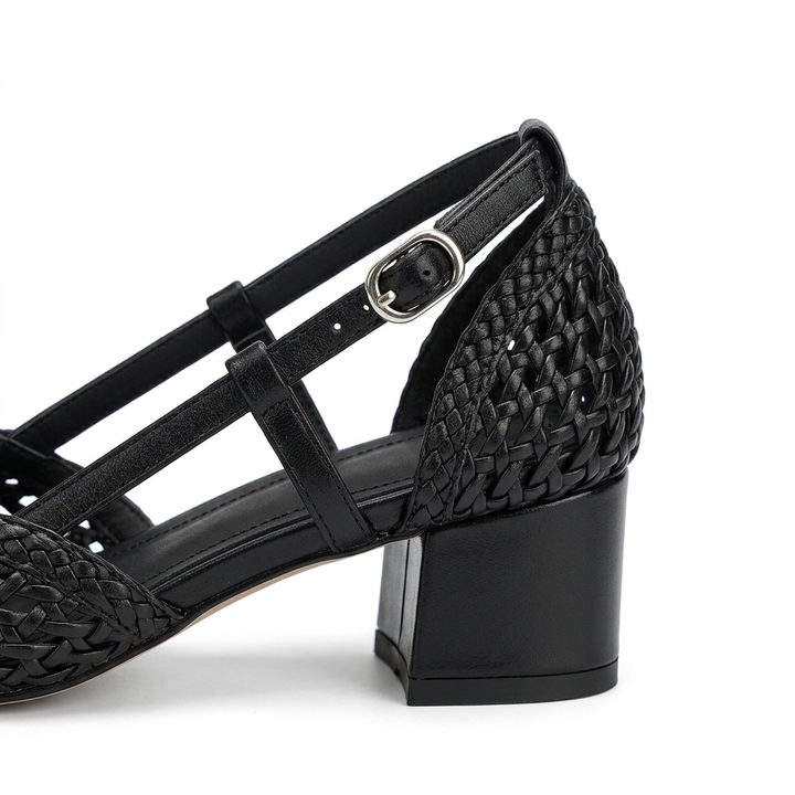 Sandalias Slingback - Negro - Pormenor