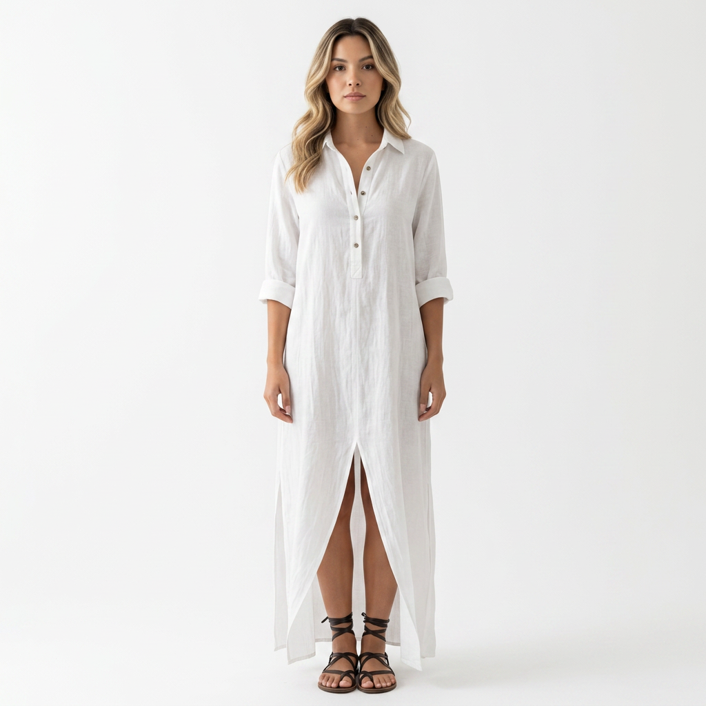 Vestido Silueta - Blanco - Frente
