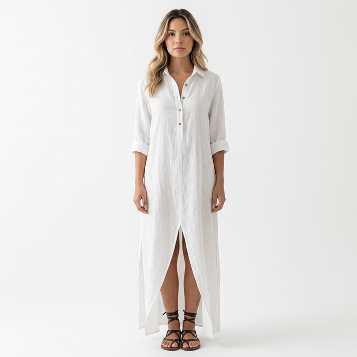 Vestido Silueta - Blanco - Frente