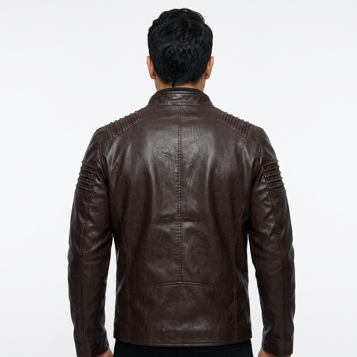 Chaqueta Moto - Marron - Costas
