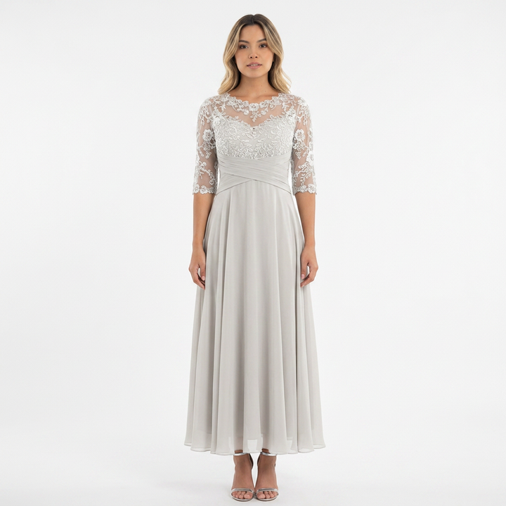 Vestido Encaje - Blanco - Frente