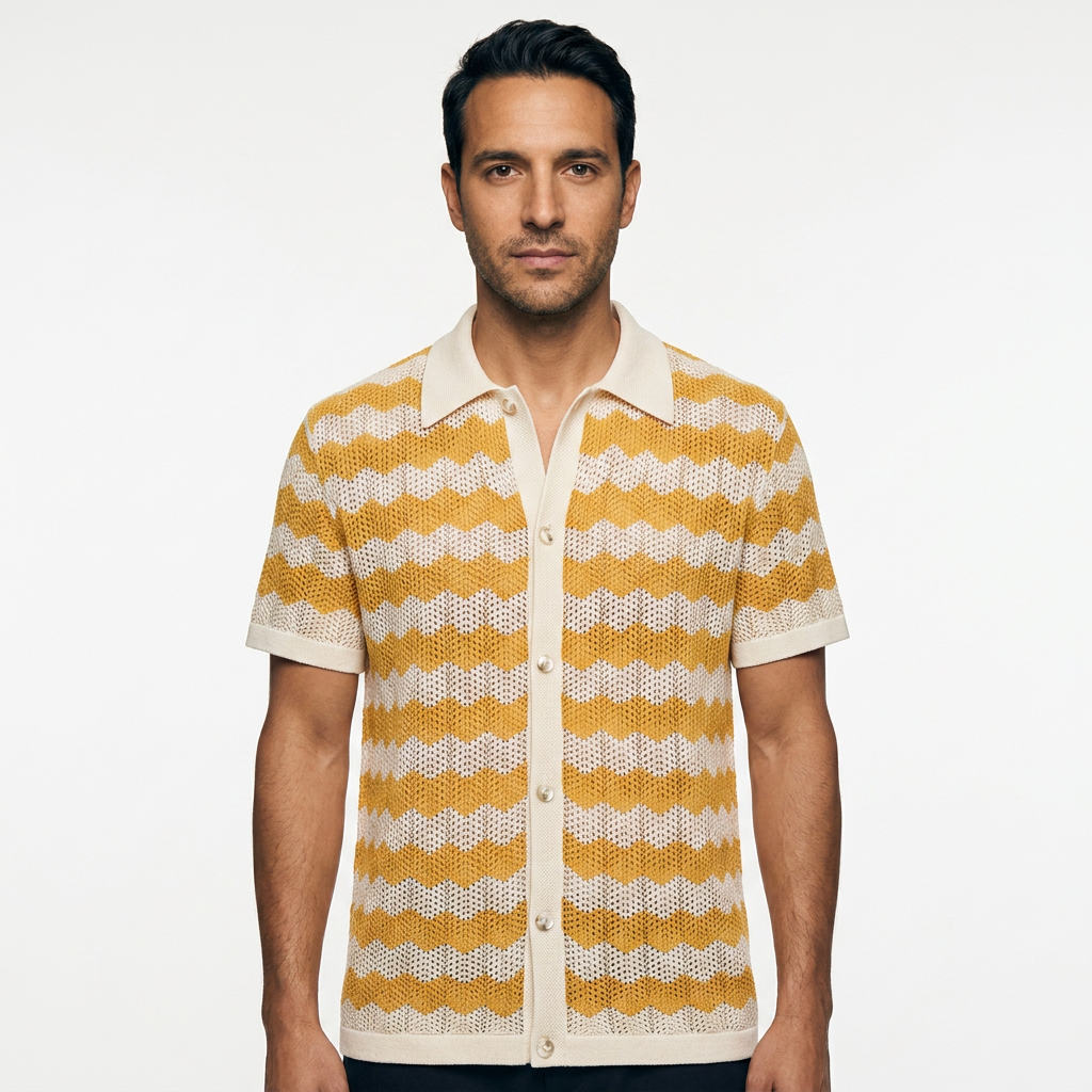 Camisa Crochet - Dorado - Frente