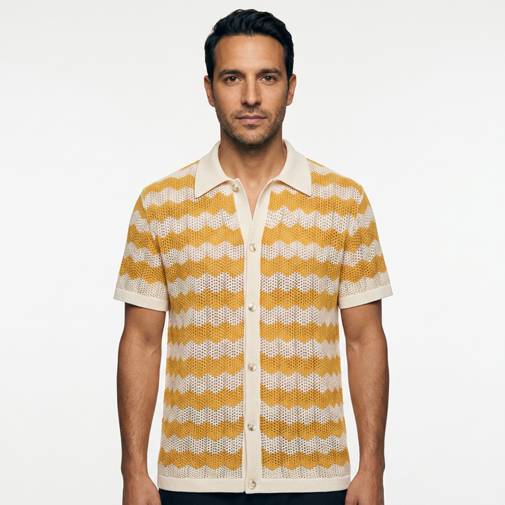 Camisa Crochet - Dorado - Frente