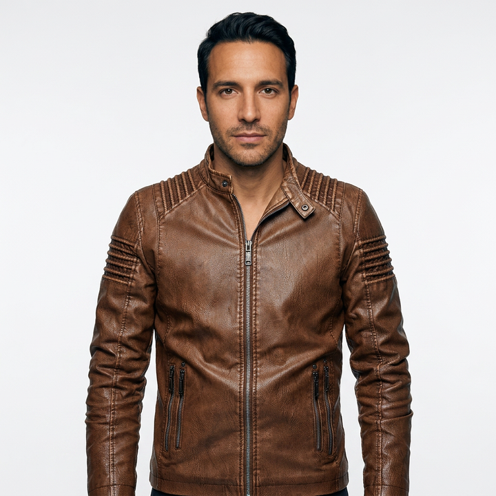 Chaqueta Moto - Caqui - Frente