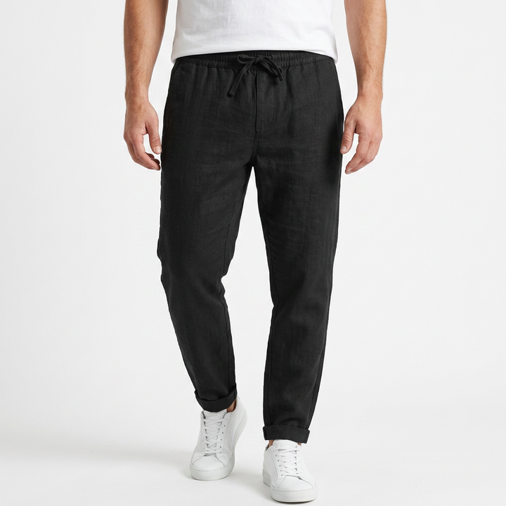 Pantalon Lino - Negro - ApenasCalcas