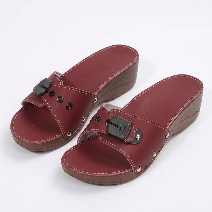 Sandalias Cuna Suave - RojoVino - Par