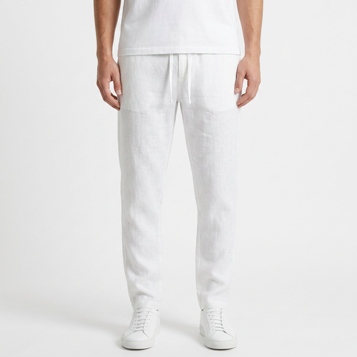 Pantalon Lino - Blanco - ApenasCalcas