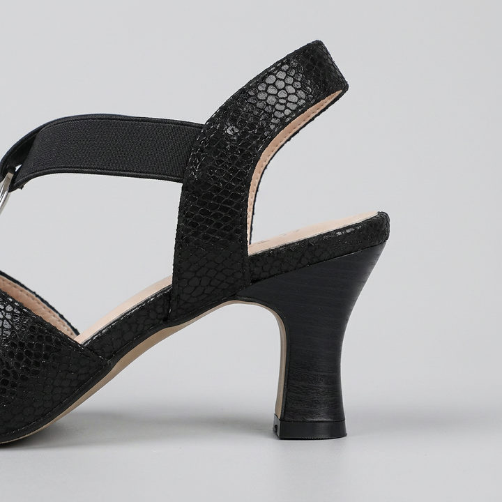 Tacones Tiras - Negro - Pormenor
