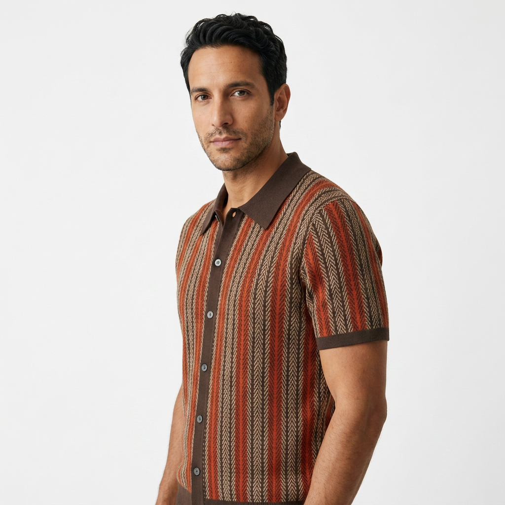 Polo Rayas - Marron - Lado