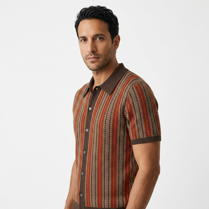 Polo Rayas - Marron - Lado
