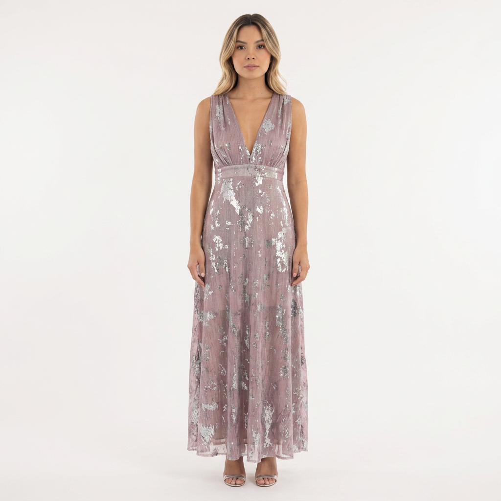 Vestido Lentejuelas - Rosa - Frente