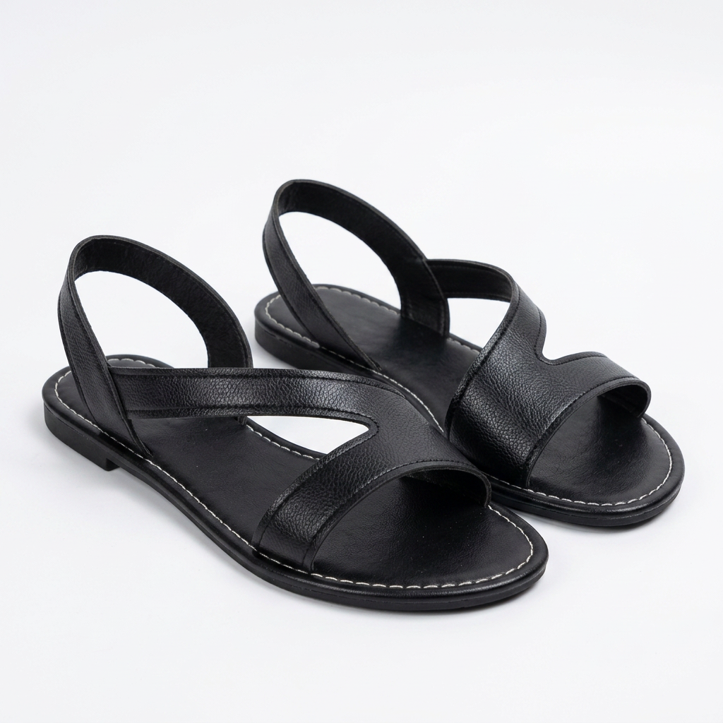 Sandalias Slingback - Negro - Par