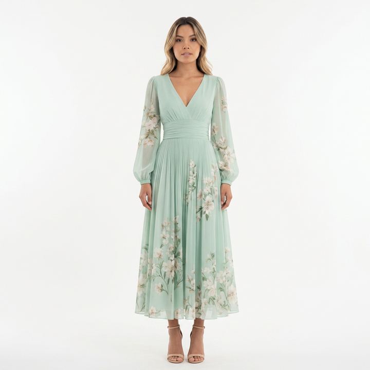 Vestido Gasa Floral - Frente