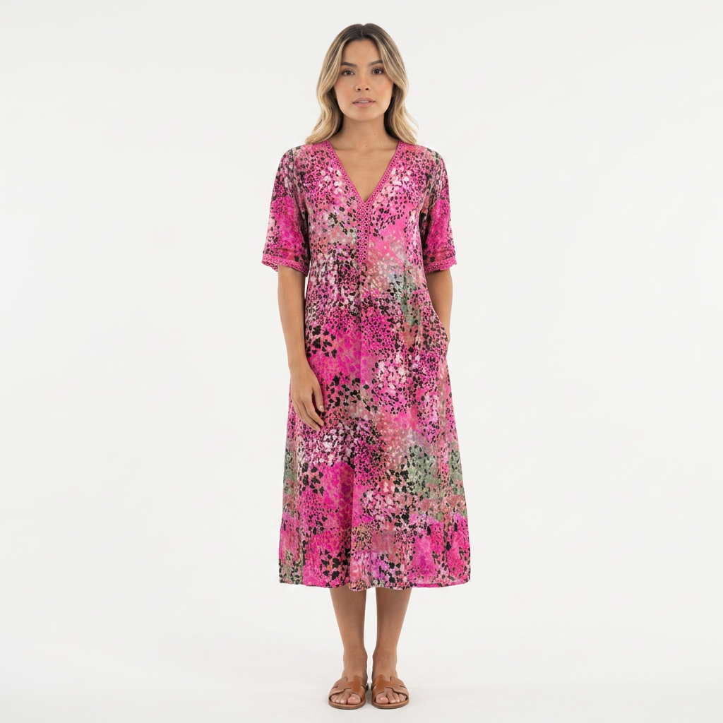 Vestido Estampado - RosaPalo - Frente