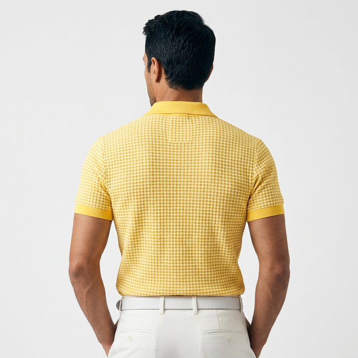 Camisa Waffle - Amarillo - Costas