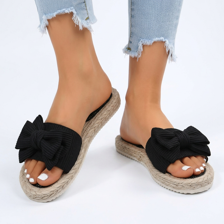 Sandalias Slip-On Lazo - Negro - Calcado