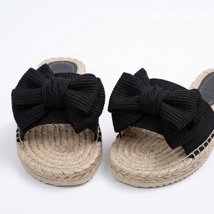 Sandalias Slip-On Lazo - Negro - Pormenor