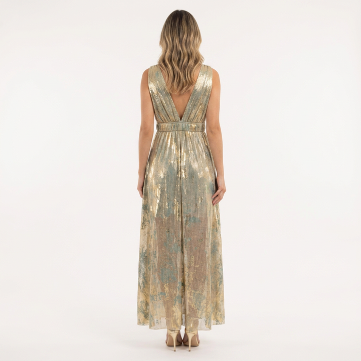 Vestido Lentejuelas - Amarillo - Costas