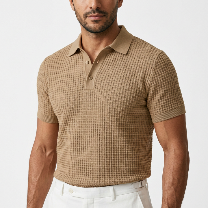 Camisa Waffle - Marron - Lado