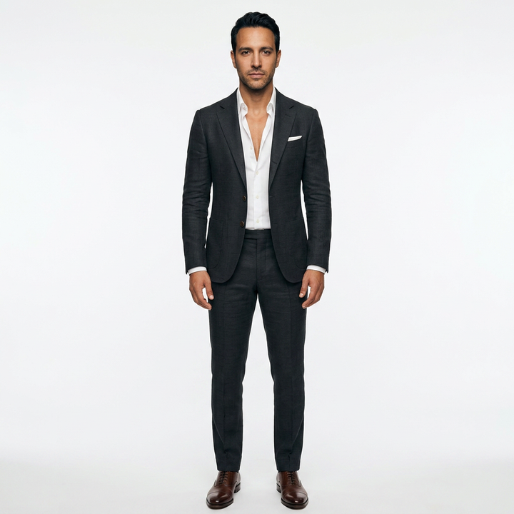 Traje Lino - Negro - Frente