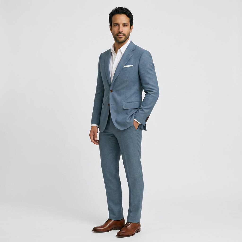 Traje Lino - AzulClaro - CorpoTodo