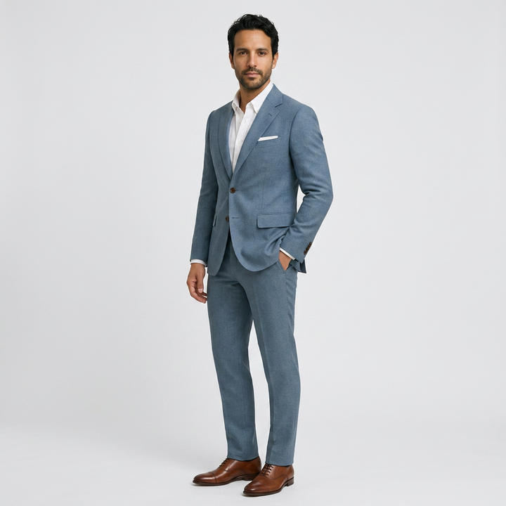 Traje Lino - AzulClaro - CorpoTodo