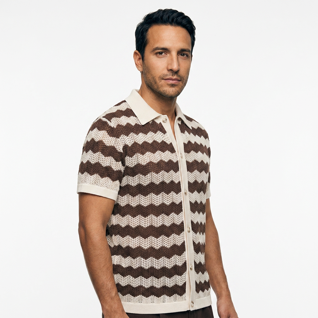 Camisa Crochet - Marron - Lado