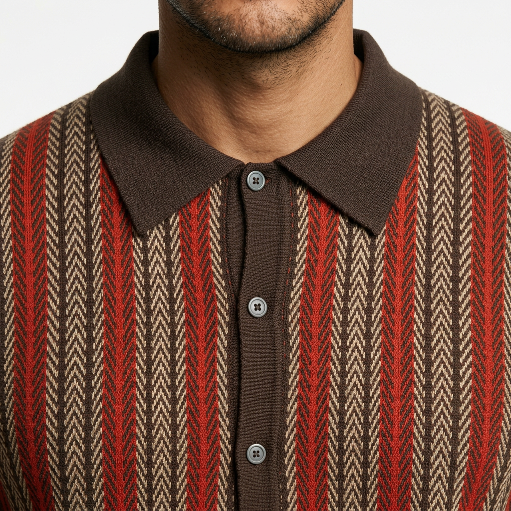 Polo Rayas - Marron - Pormenor