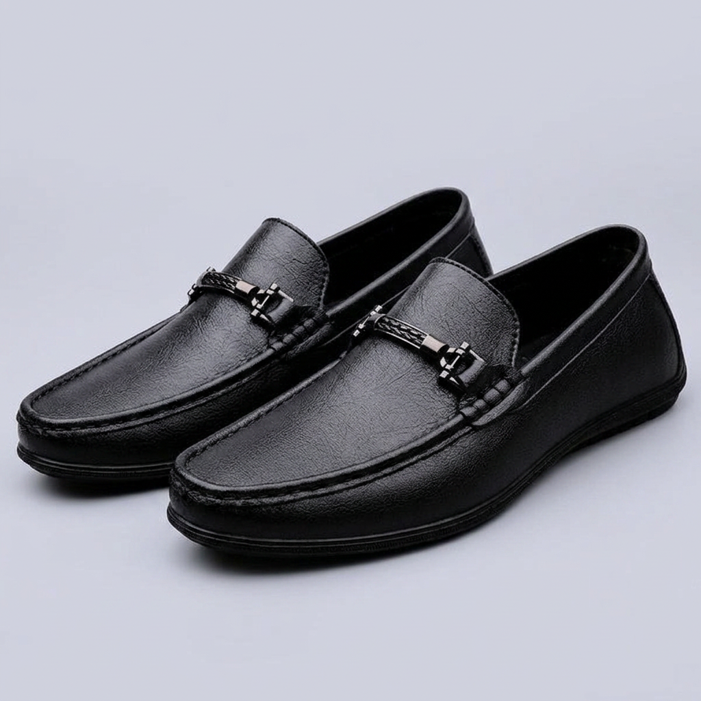 Mocasines Piel Minimalista - Negro - Par