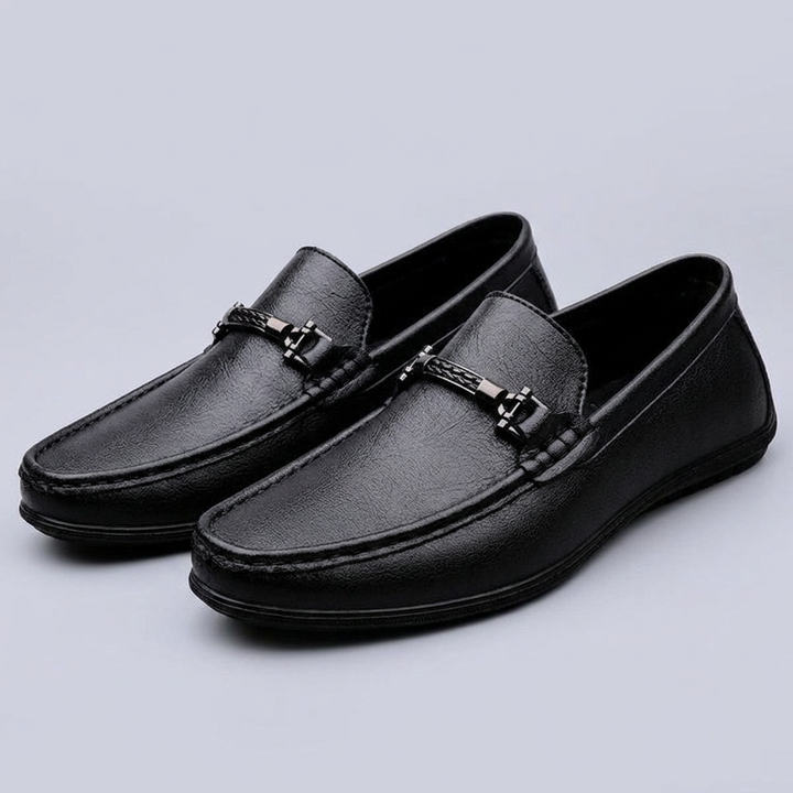 Mocasines Piel Minimalista - Negro - Par