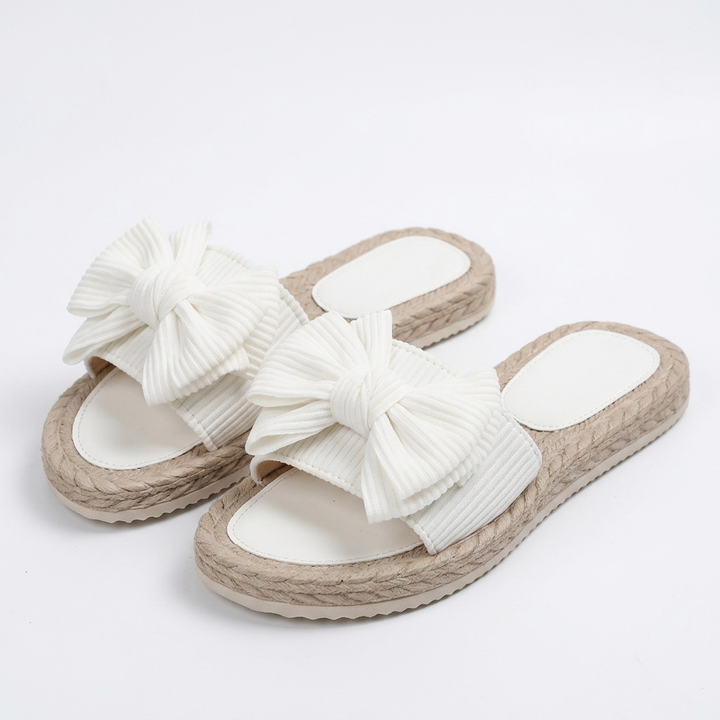 Sandalias Slip-On Lazo - Blanco - Par