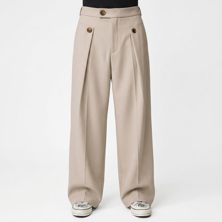 Pantalon Ancha - Beige - ApenasCalcas