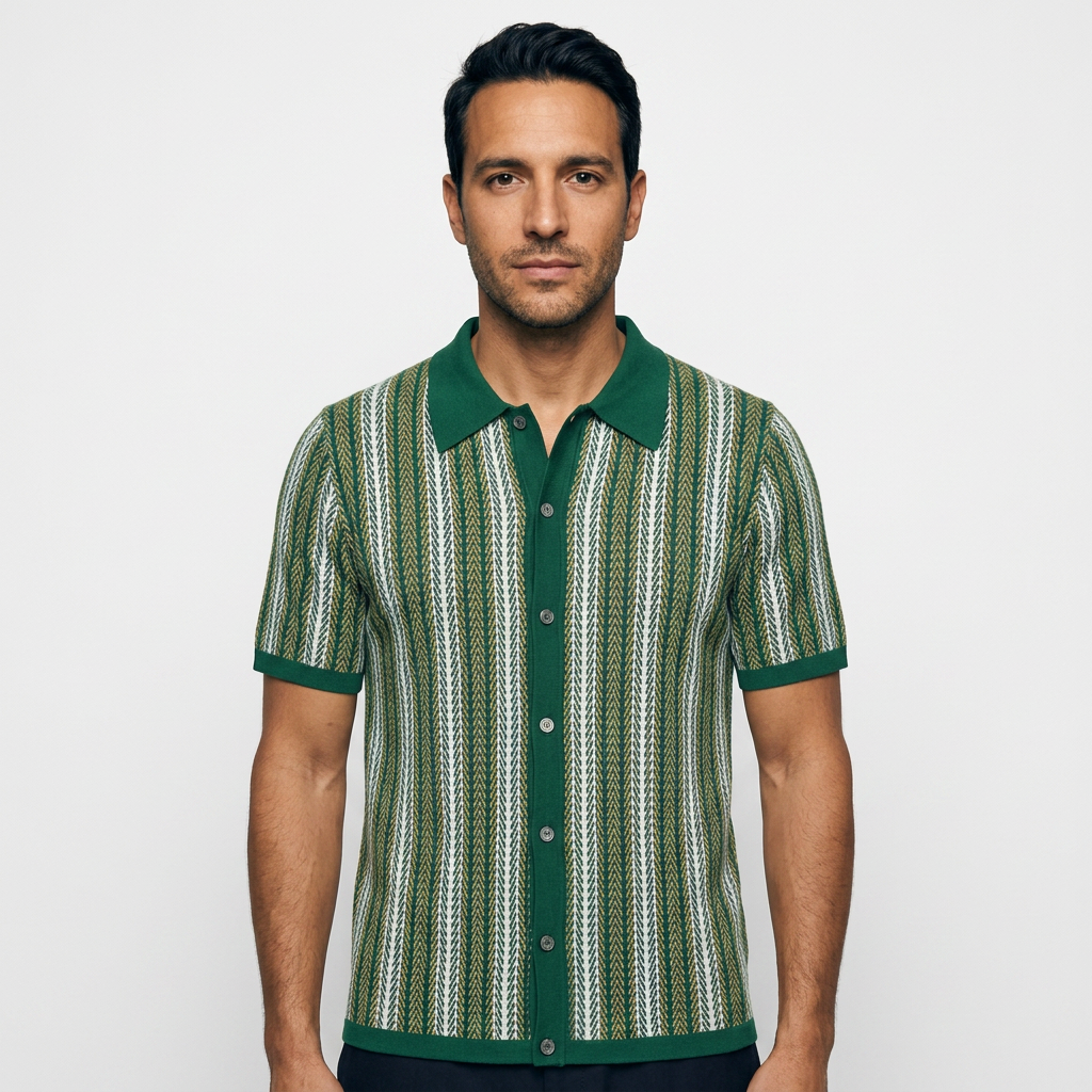 Polo Rayas - Verde - Frente