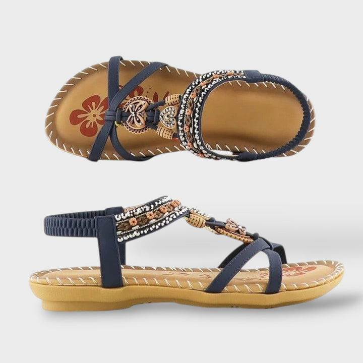 Sandalias Ortopédicas Boho Cuentas Mariposa