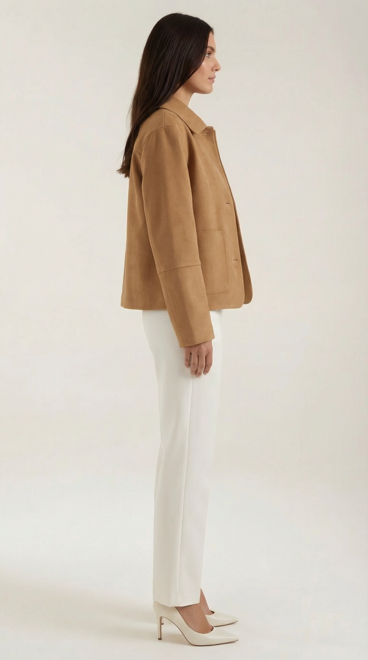 Chaqueta Cropped Ligera De Mujer