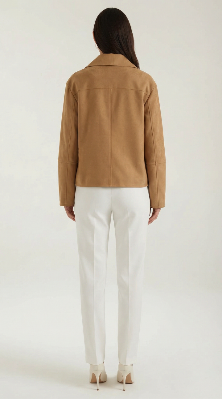 Chaqueta Cropped Ligera De Mujer