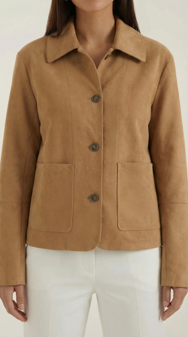 Chaqueta Cropped Ligera De Mujer
