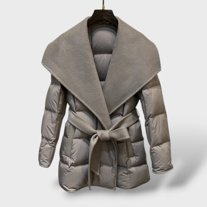 Abrigo de Invierno Mujer Lana y Plumón