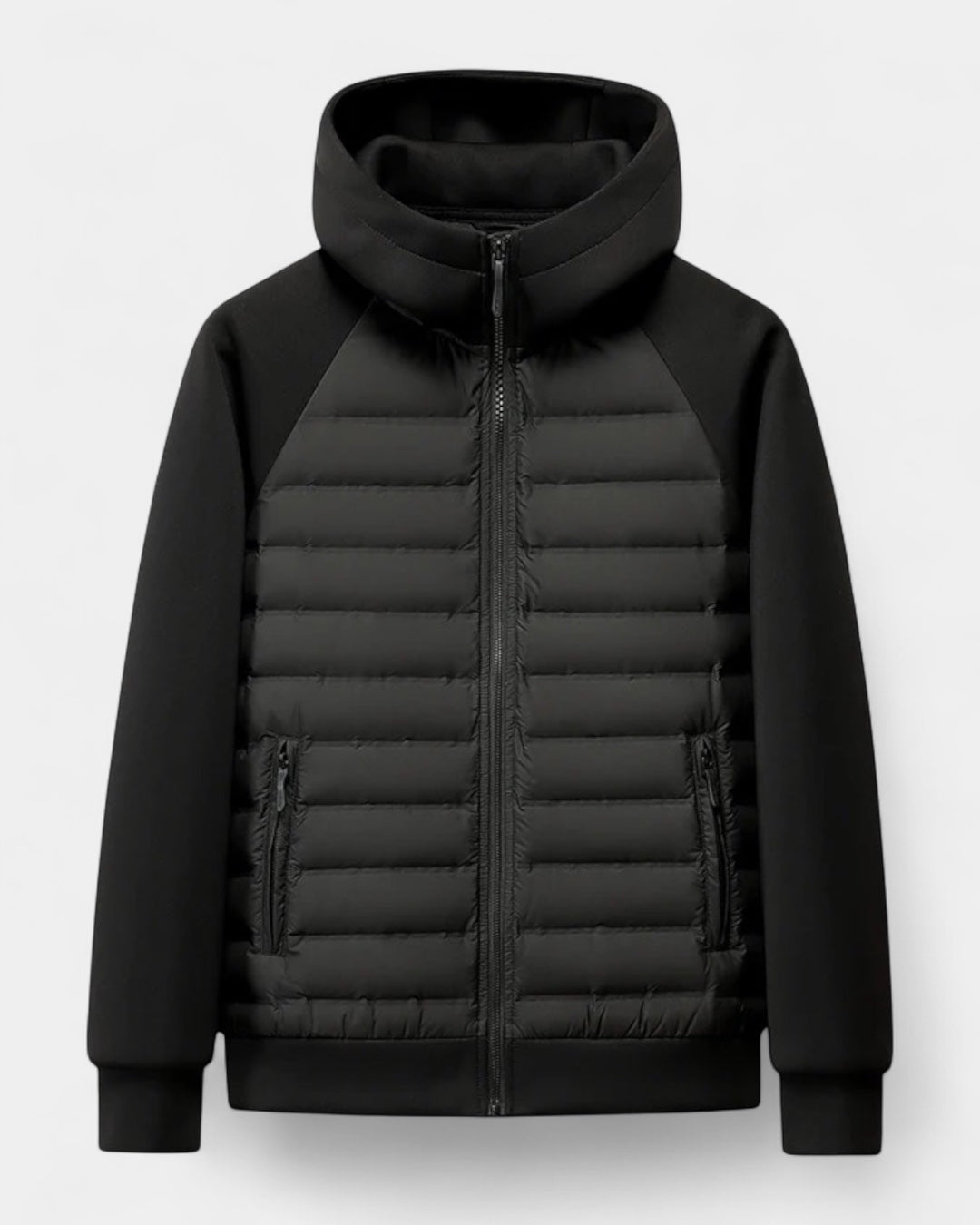 Chaqueta softshell acolchada con capucha