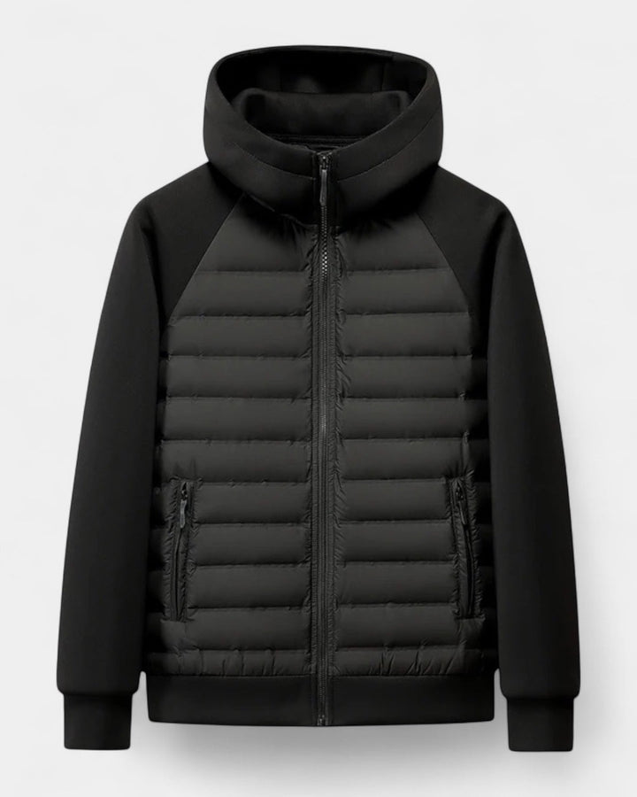 Chaqueta softshell acolchada con capucha