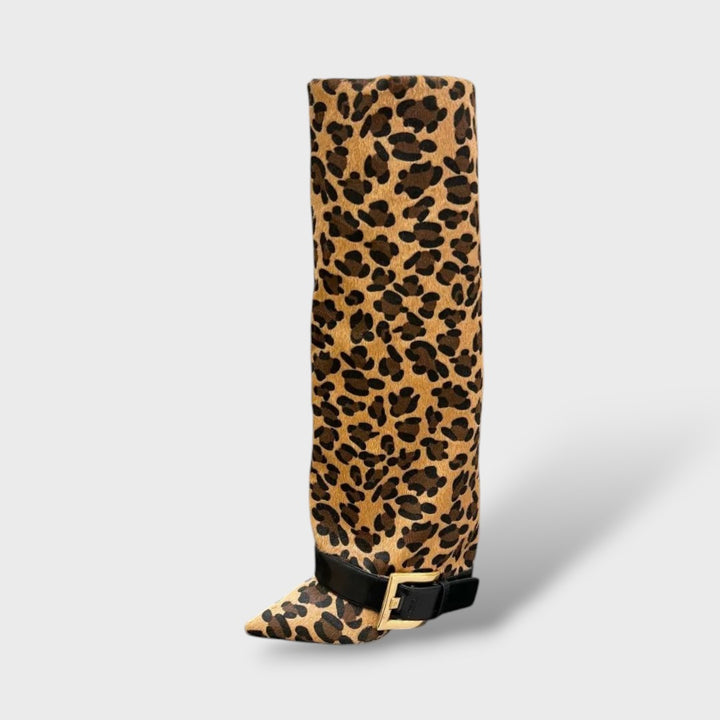 Botas Altas Mujer Tacón Fino con Hebilla