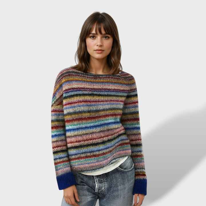Carmen™ | Jersey elegante de rayas de manga larga