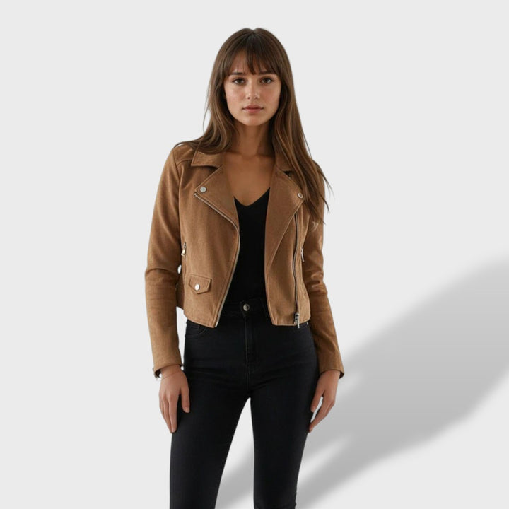Isabel™ | Chaqueta corta de ante elegante y suave